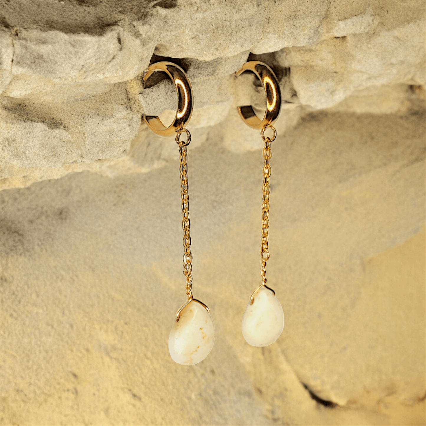 Etna - Parure/Bijoux séparés - Howlite - Création unique - L'Atelier de Tabatha