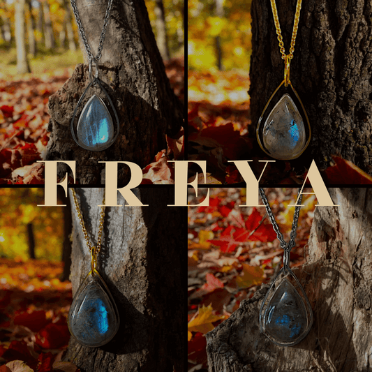 Freya - Collier - Labradorite - Doré ou argenté - Création unique - L'Atelier de Tabatha