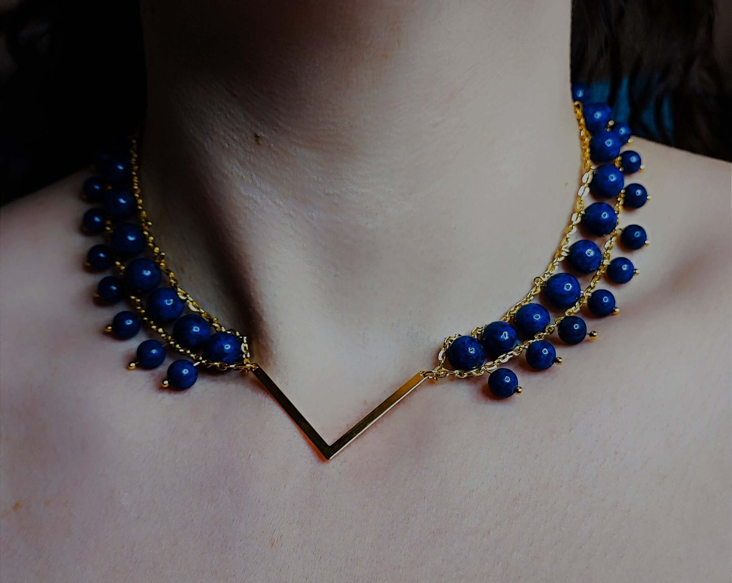 Ishtar - Collier - Lapis lazuli - Création unique - L'Atelier de Tabatha