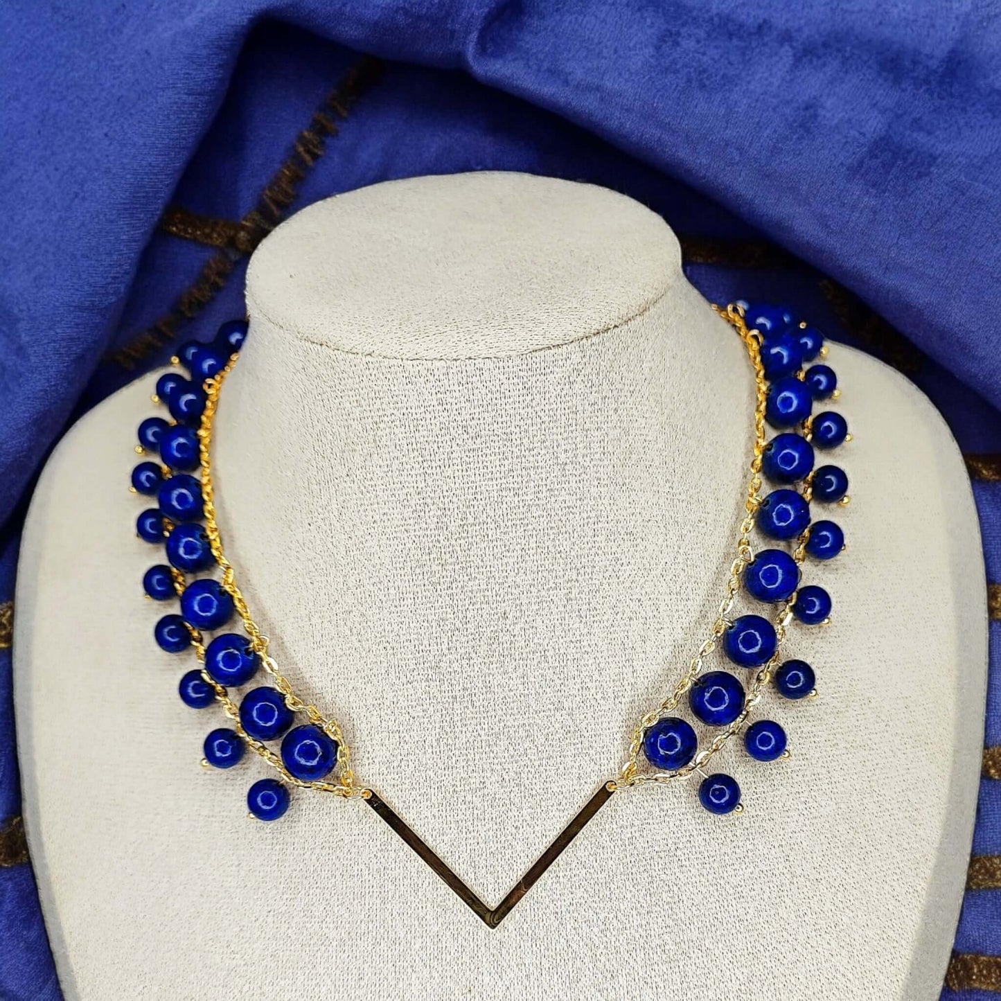 Ishtar - Collier - Lapis lazuli - Création unique - L'Atelier de Tabatha