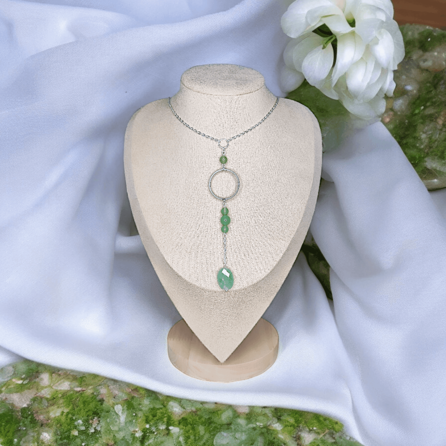 Maât - Collier - Aventurine verte (2 couleurs) - L'Atelier de Tabatha