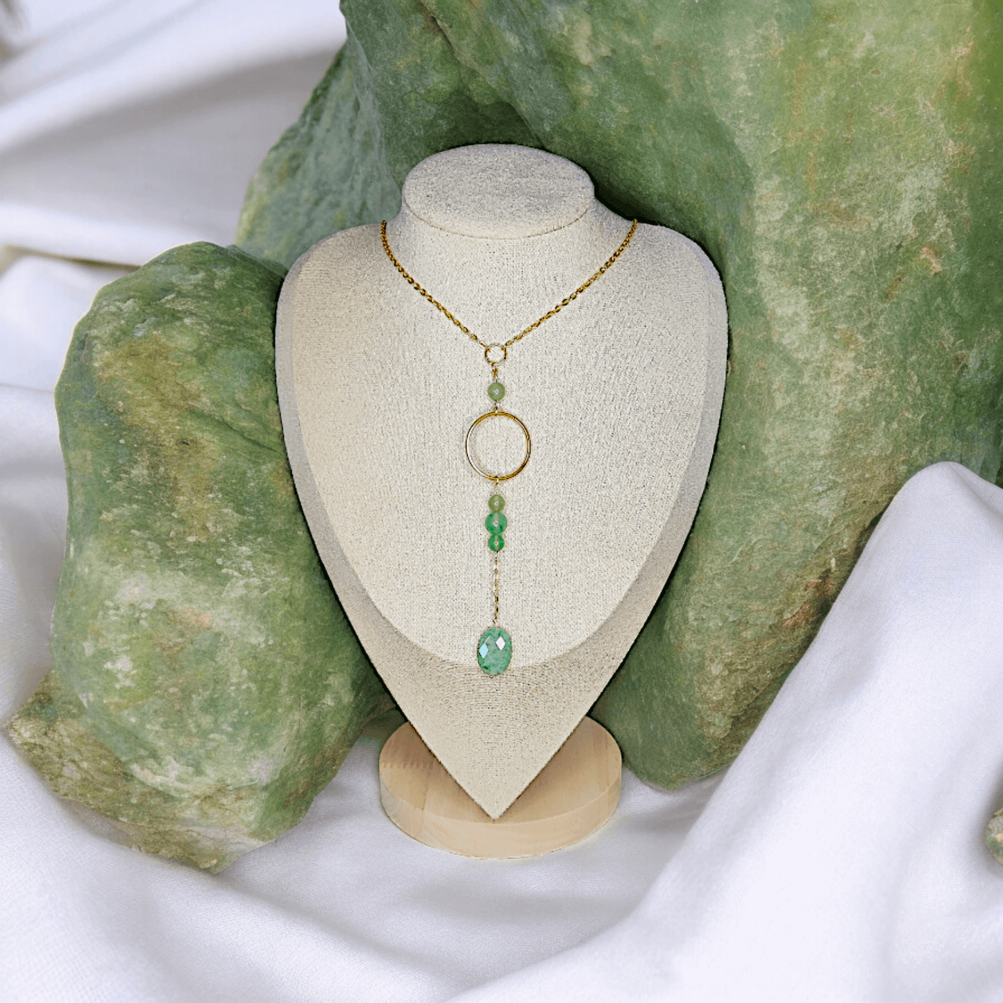 Maât - Collier - Aventurine verte (2 couleurs) - L'Atelier de Tabatha