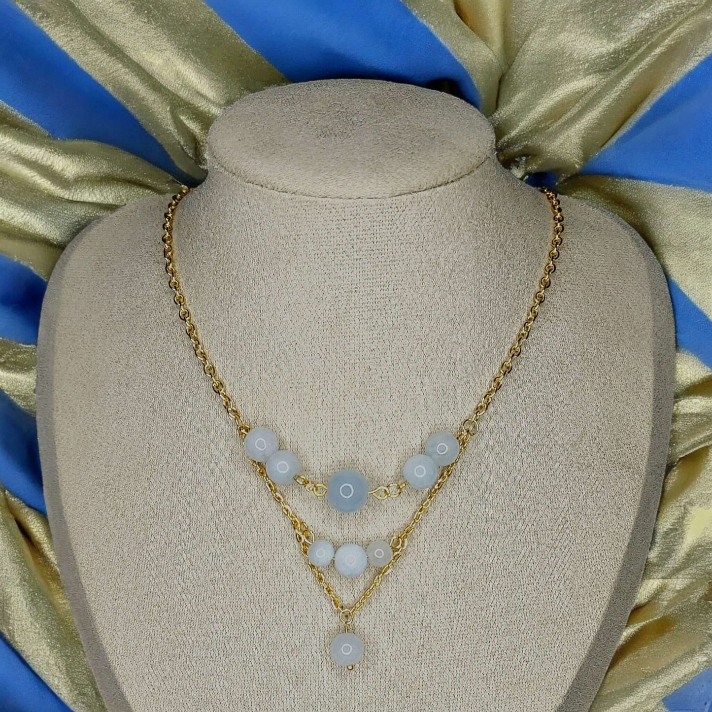 Néré - Collier en aigue-marine - L'Atelier de Tabatha