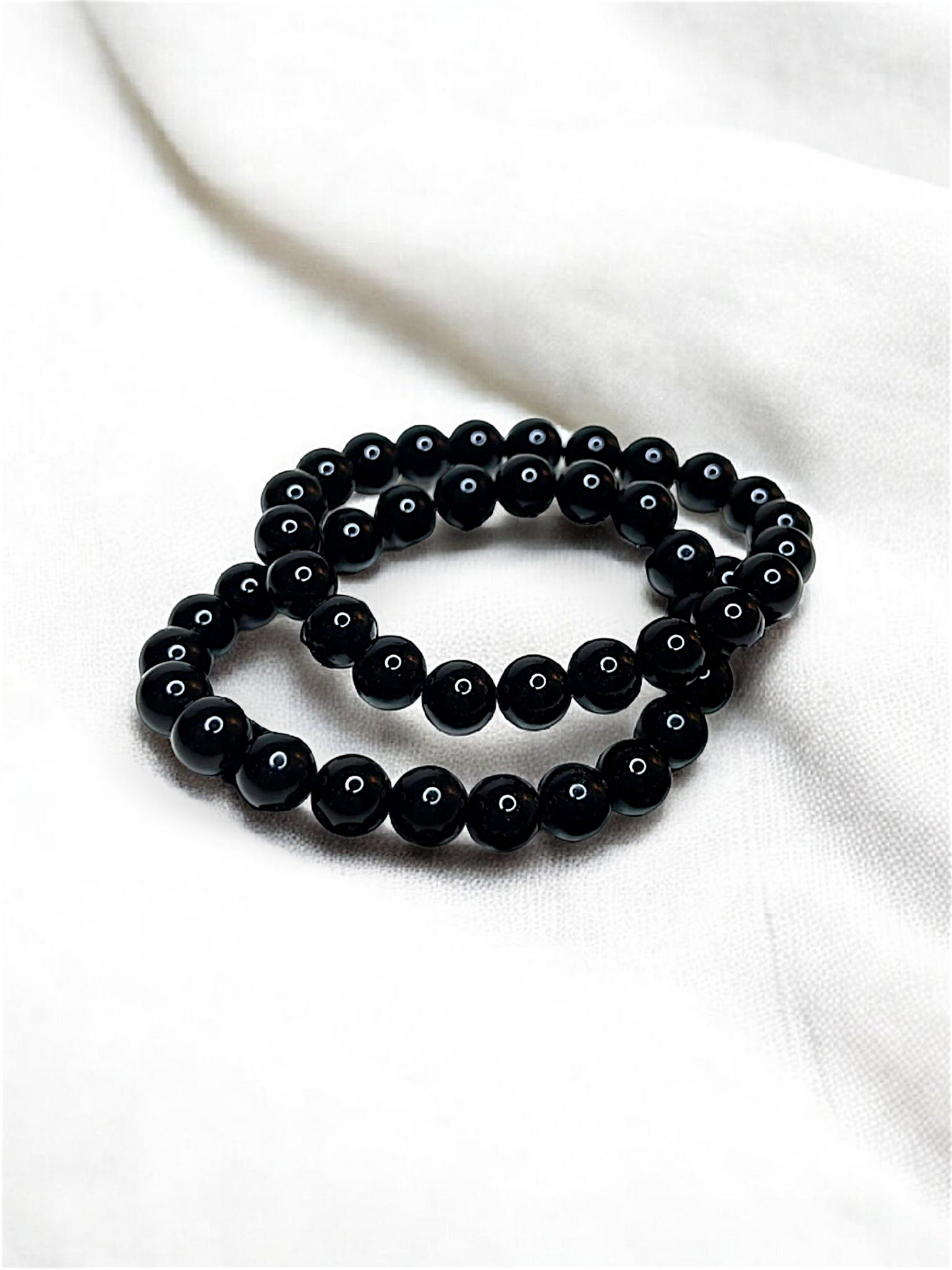 SATIYA – Bracelet en Obsidienne noire