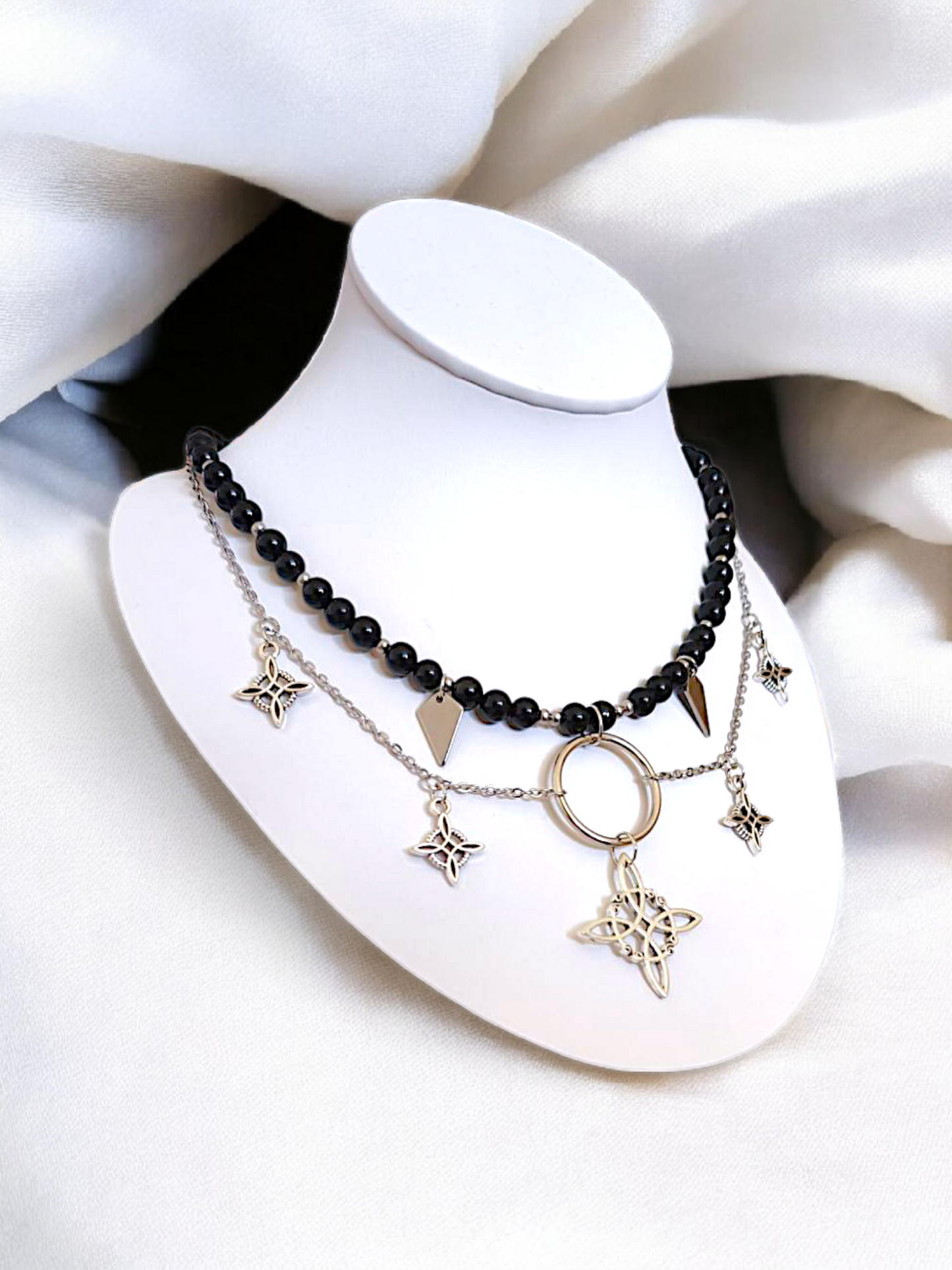 NEMESIS | Knothex - Black onyx and witch's knot necklace
