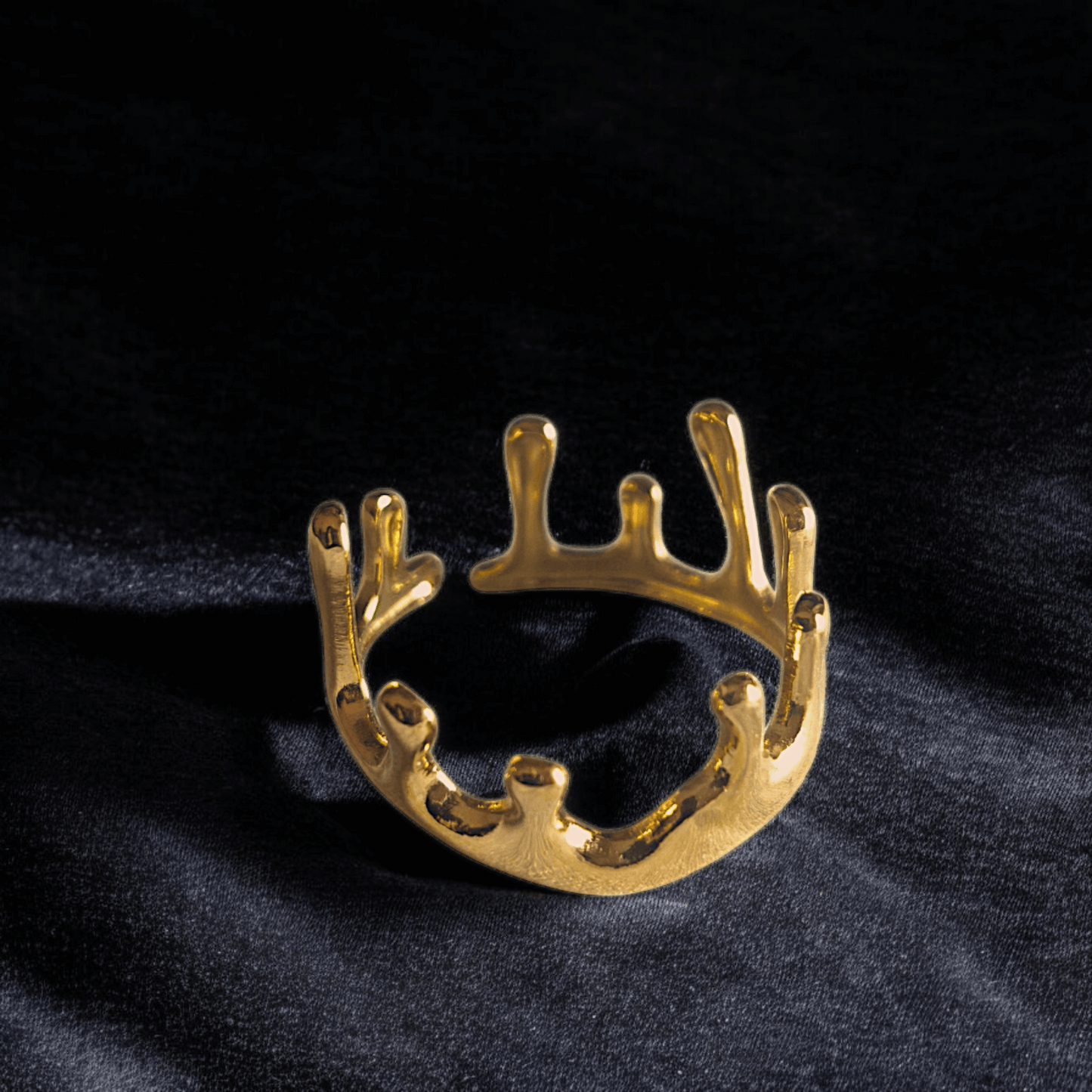 Faun - Bagues "Cerf Couronne" - Or - L'Atelier de Tabatha