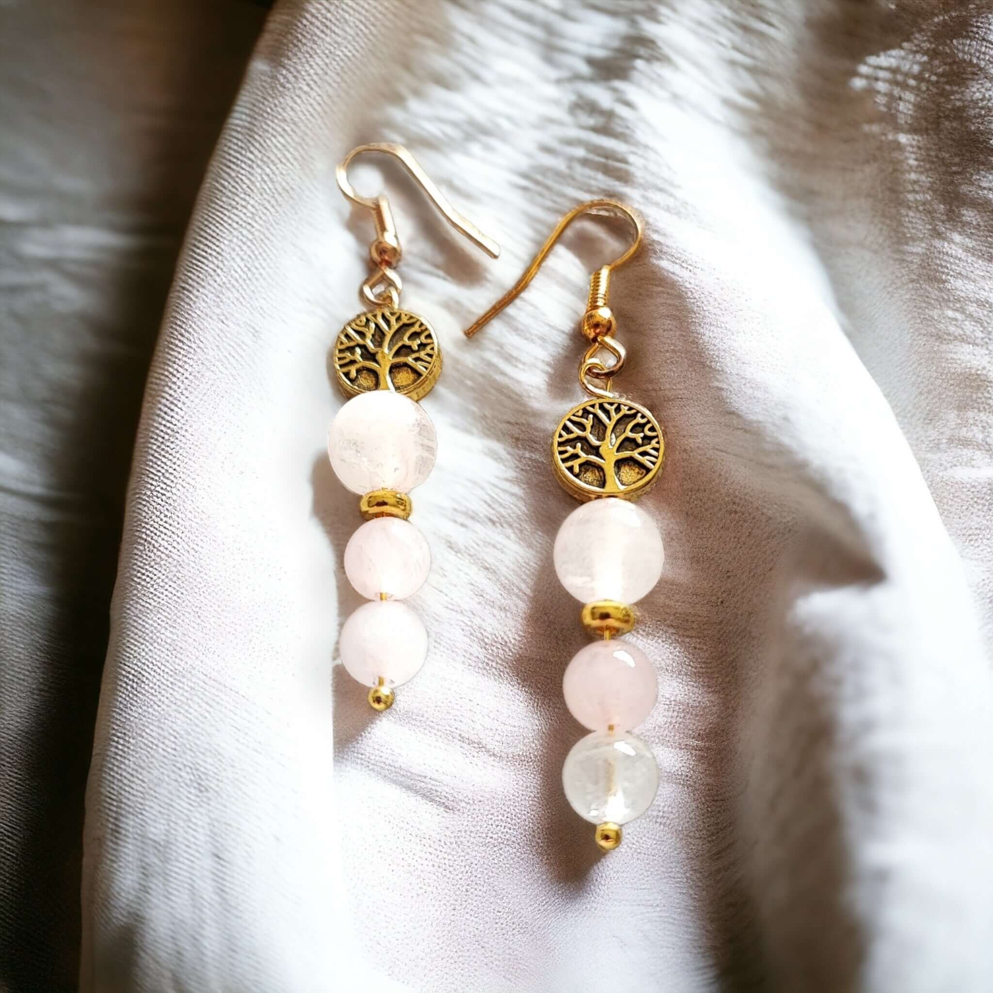 Eden - Boucles d'oreilles - Acier et pierre (Plusieurs créations uniques) - L'Atelier de Tabatha