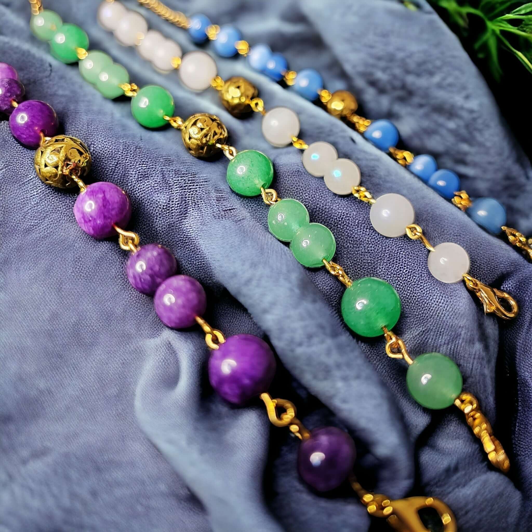 Asha - Bracelet - Acier et pierre (Plusieurs créations uniques) - L'Atelier de Tabatha