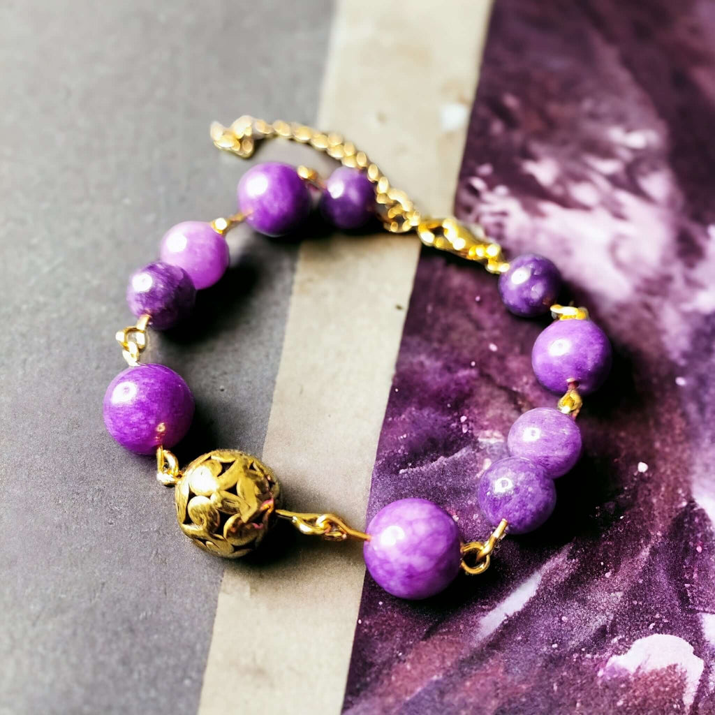 Asha - Bracelet - Acier et pierre (Plusieurs créations uniques) - L'Atelier de Tabatha