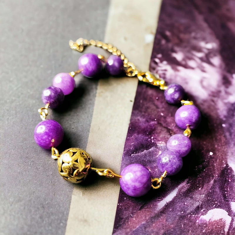 Asha - Bracelet - Acier et pierre (Plusieurs créations uniques) - L'Atelier de Tabatha