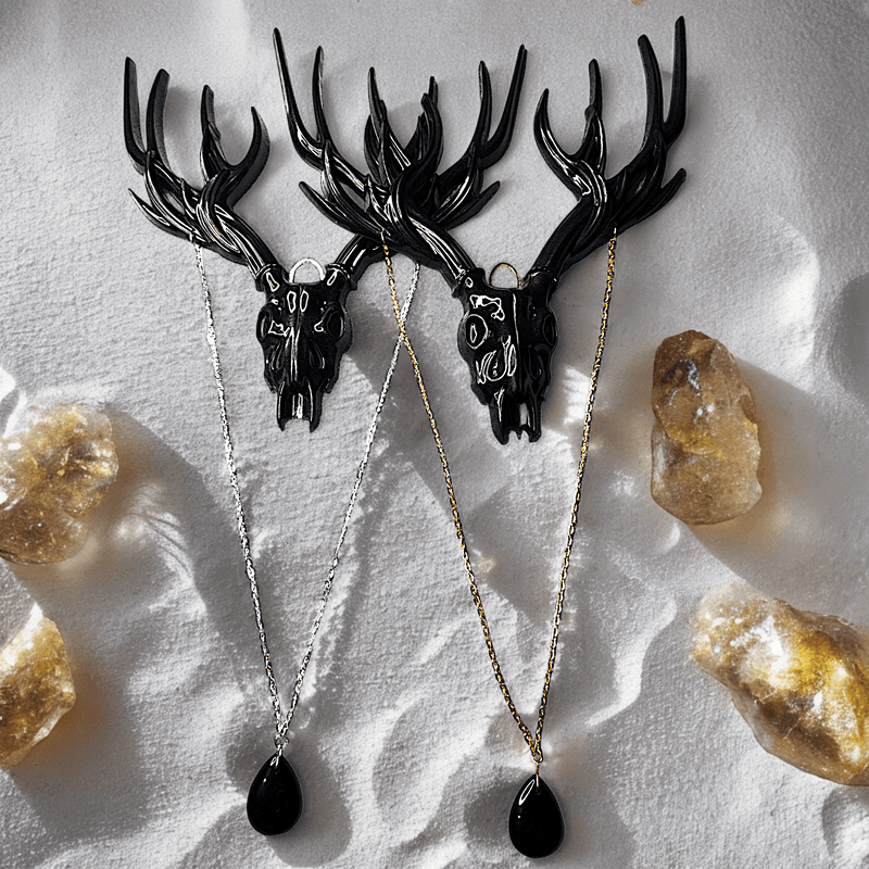 Cernunnos - Décoration murale résine (fait main) et pierre (Plusieurs créations uniques) - L'Atelier de Tabatha