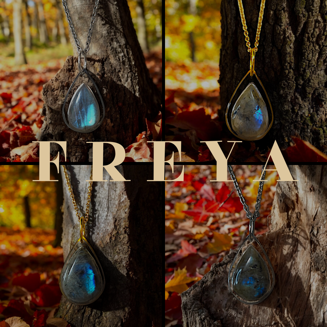 Freya - Collier - Labradorite - Doré ou argenté - Création unique  Collier