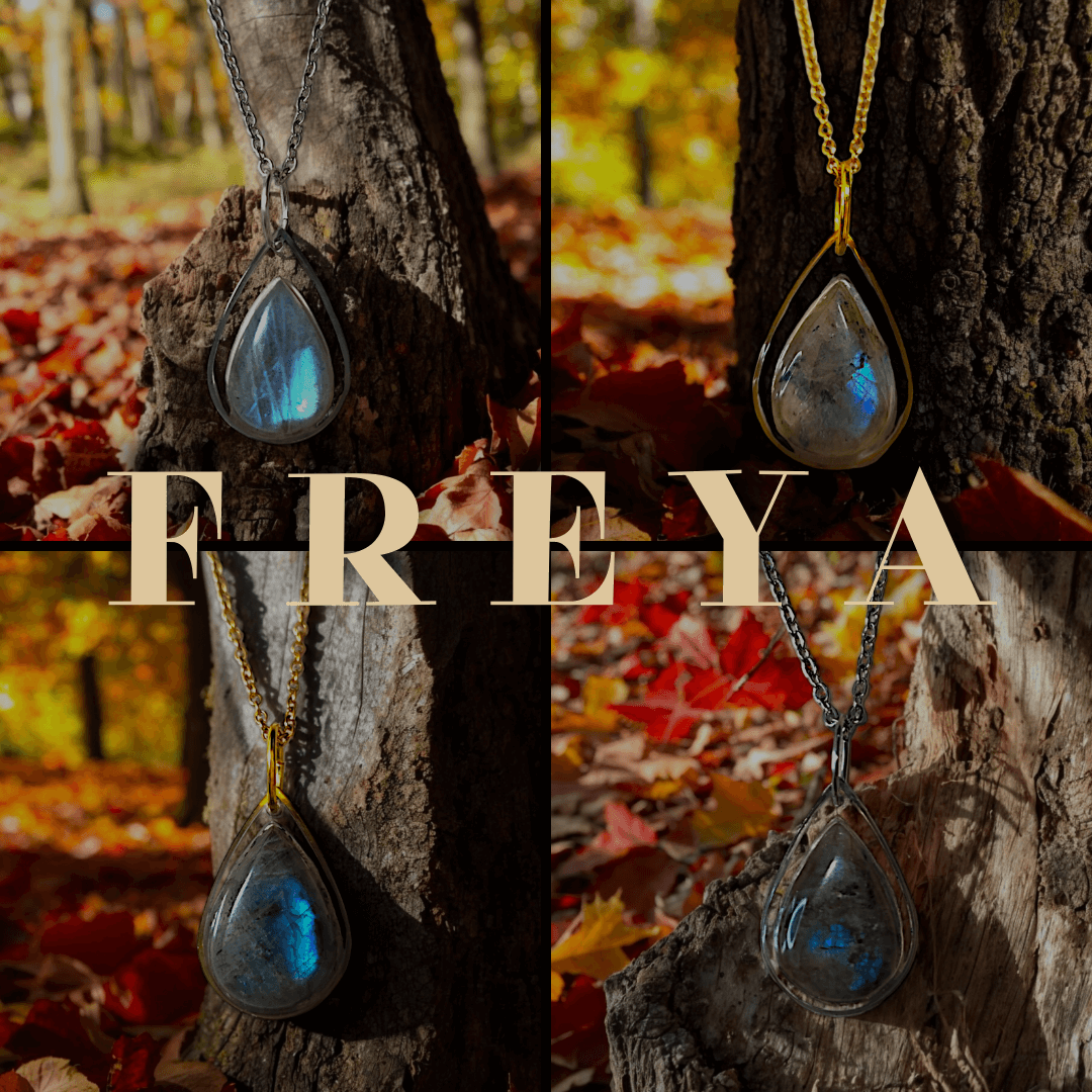 Freya - Collier - Labradorite - Doré ou argenté - Création unique - L'Atelier de Tabatha