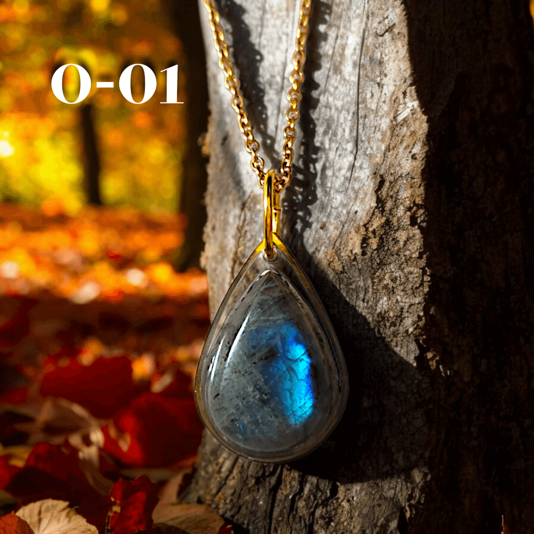 Freya - Collier - Labradorite - Doré ou argenté - Création unique - L'Atelier de Tabatha