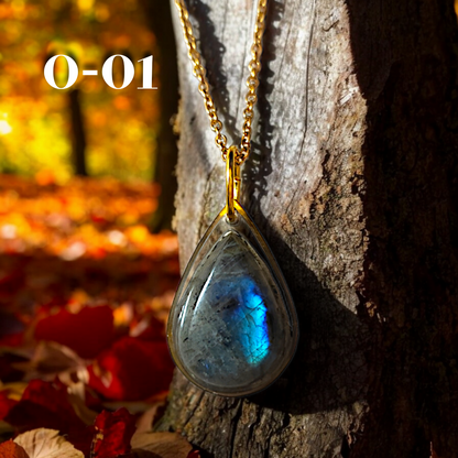 Freya - Collier - Labradorite - Doré ou argenté - Création unique  Collier