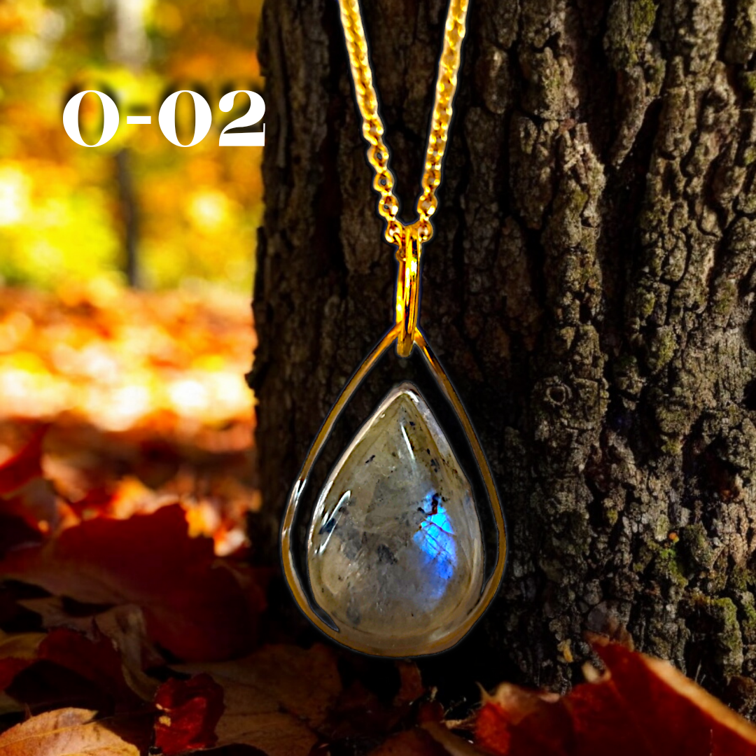 Freya - Collier - Labradorite - Doré ou argenté - Création unique  Collier