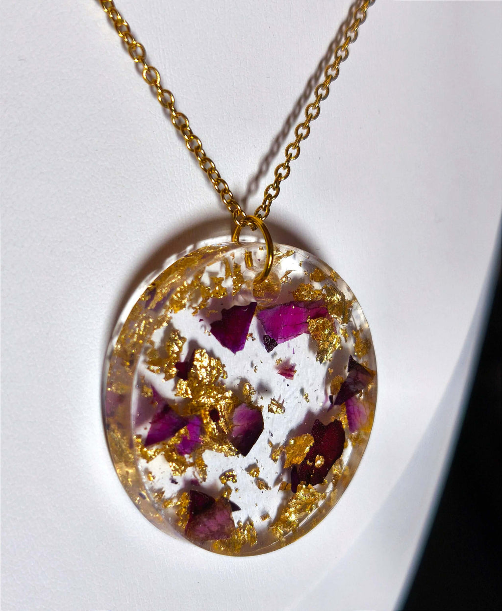 Sara - Collier - Résine et fleurs - 2 couleurs - L'Atelier de Tabatha