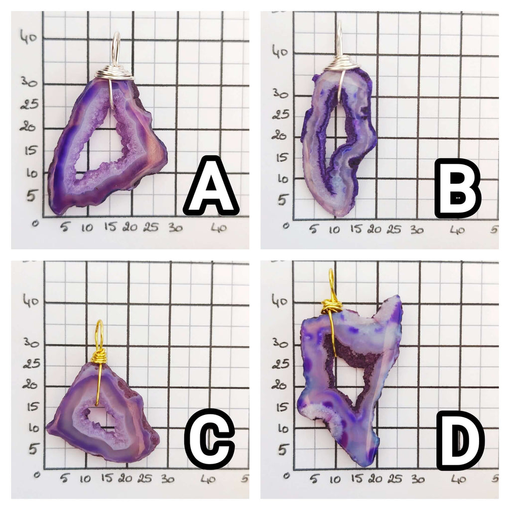 Fjörd – Pendentifs en Agate (Plusieurs couleurs) - L'Atelier de Tabatha