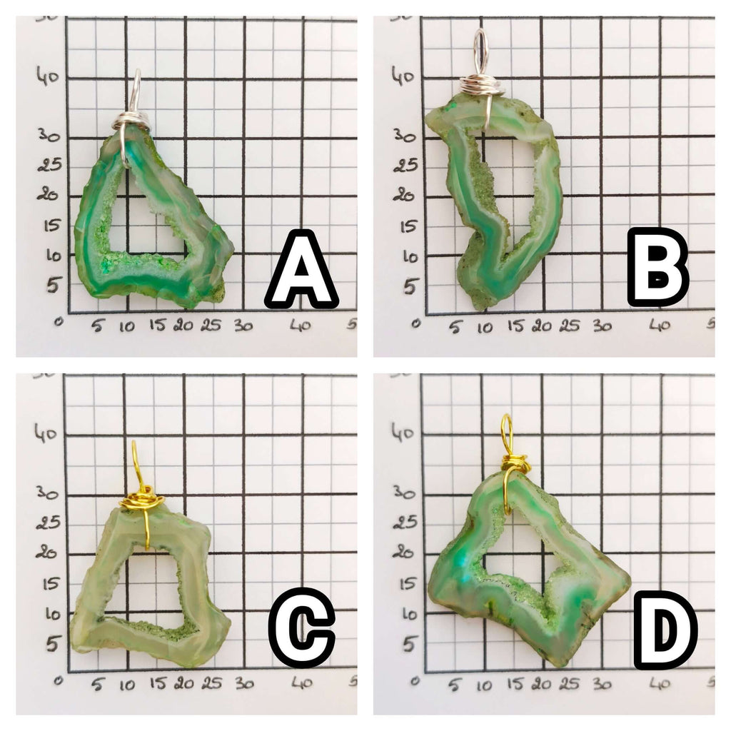 Fjörd – Pendentifs en Agate (Plusieurs couleurs) - L'Atelier de Tabatha