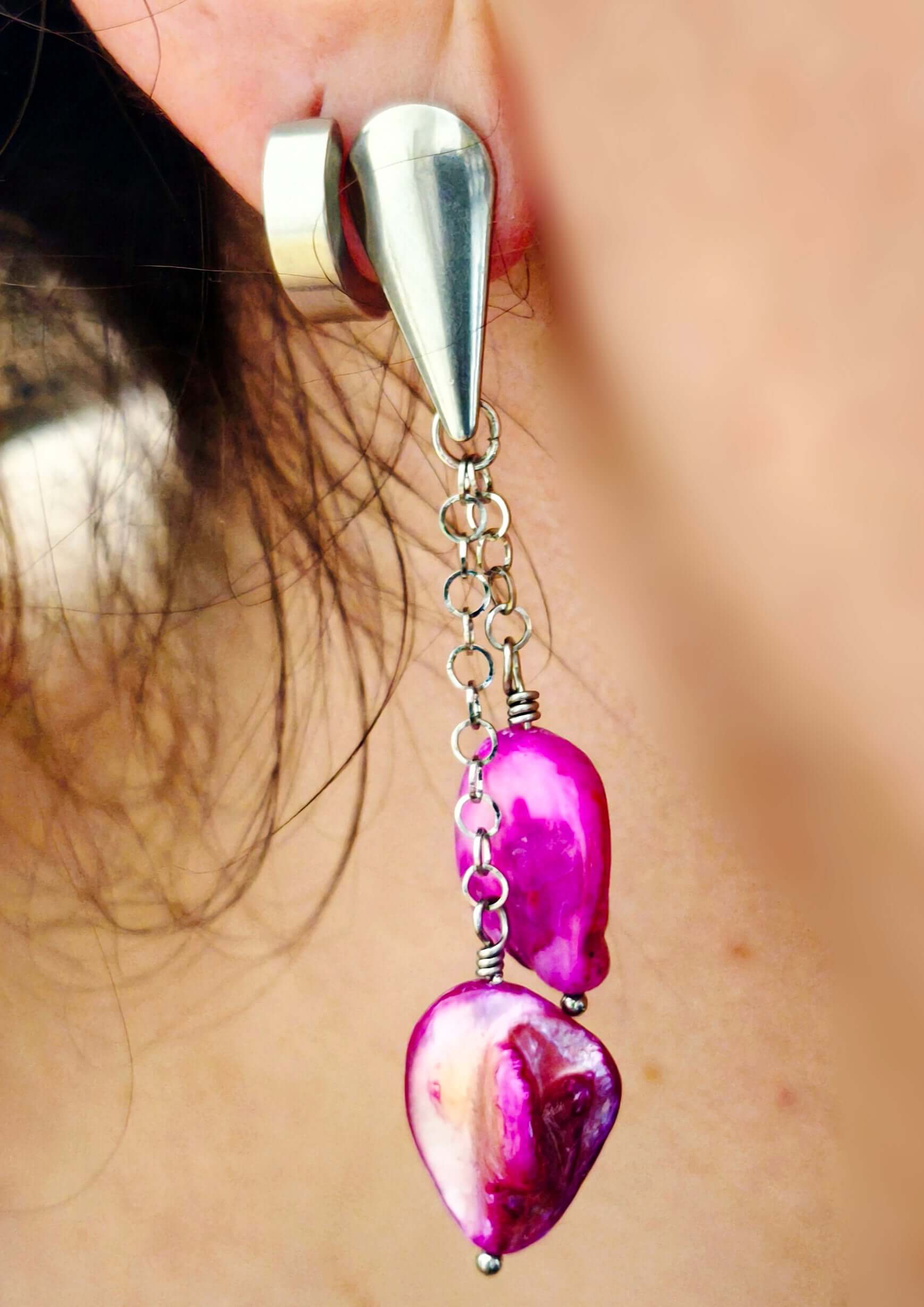 Amarisa - Parure en nacre teintée (unique) - L'Atelier de Tabatha