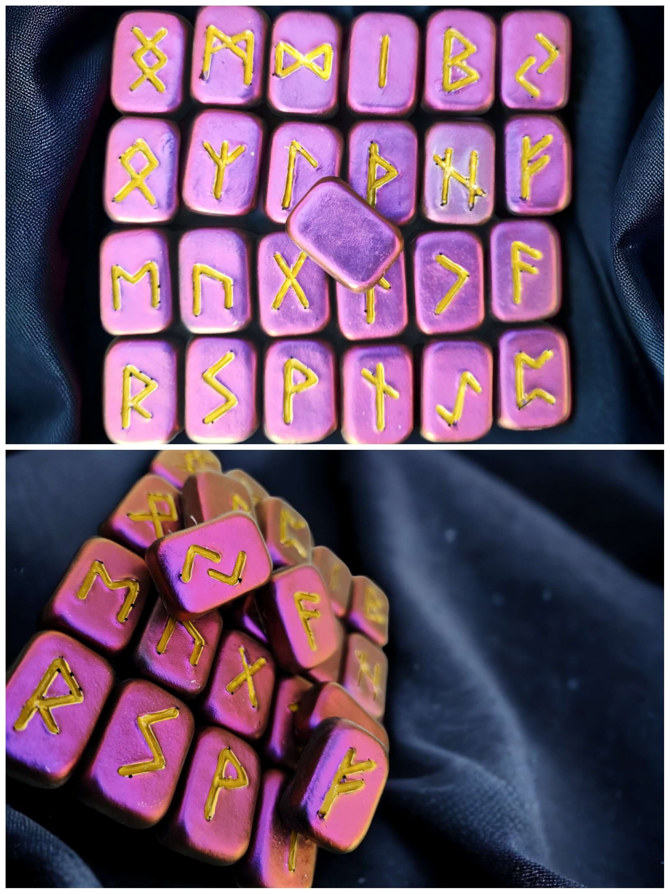 Wod - Jeu de runes en résine (fait main) - Plusieurs coloris - L'Atelier de Tabatha