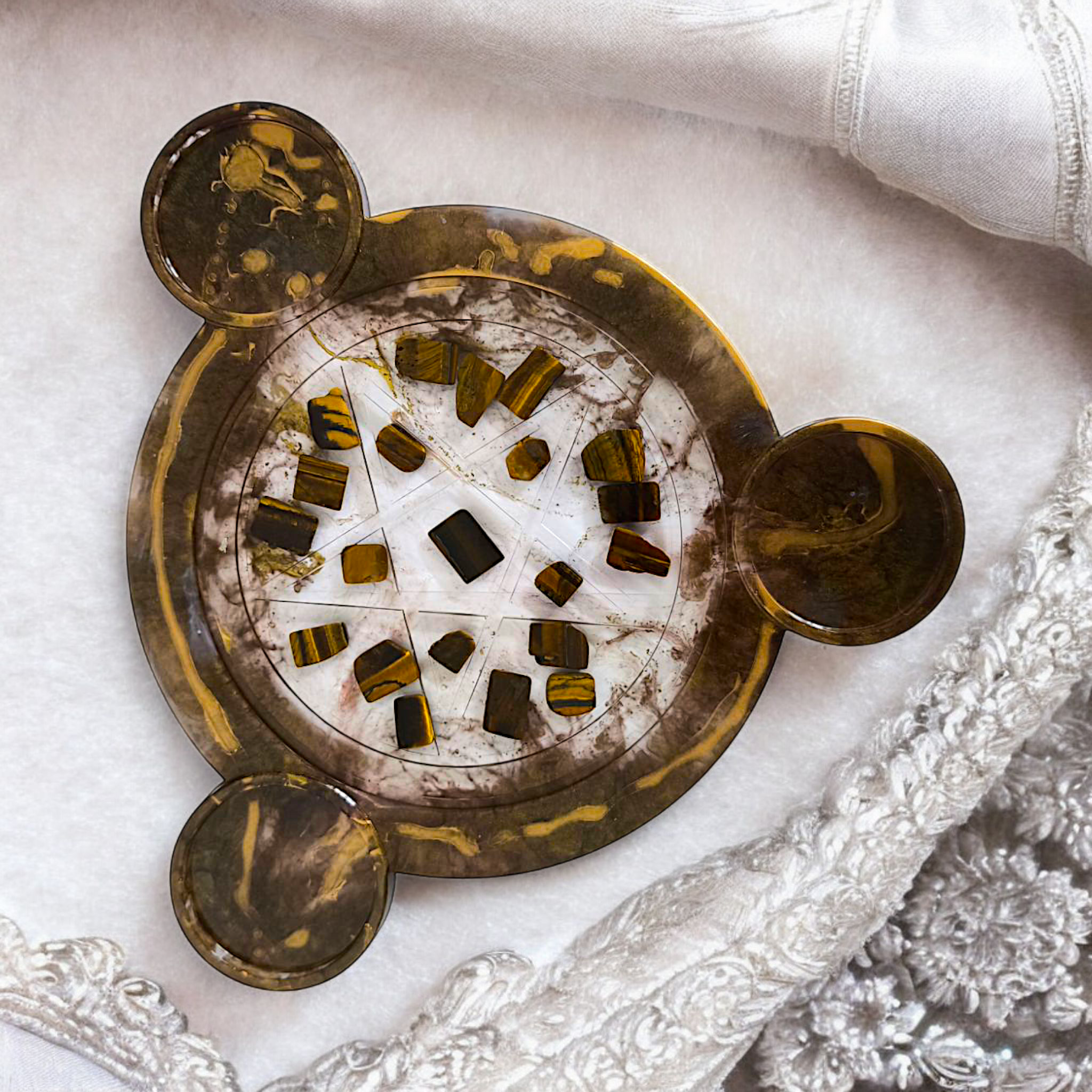 YZALYS | ETHERIA - Energy trays encrusted with stones (Several models)