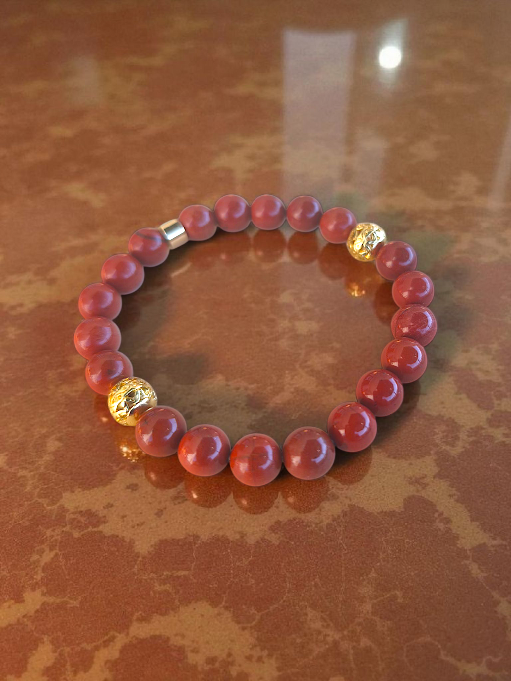 ALKYMIA | IGNIS – Bracelet en Jaspe rouge