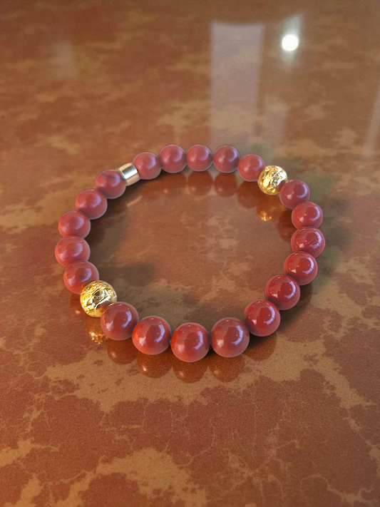 ALKYMIA | IGNIS – Bracelet en Jaspe rouge