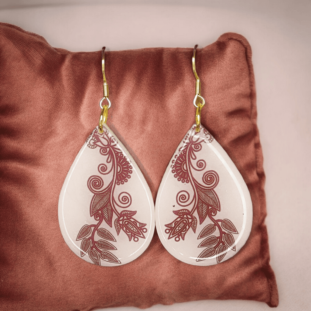 Ines - Parure/Bijoux séparés en résine - Création unique - L'Atelier de Tabatha