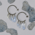 Kimi - Boucles d'oreilles - Amazonite/Agate blue lace - Créations uniques - L'Atelier de Tabatha