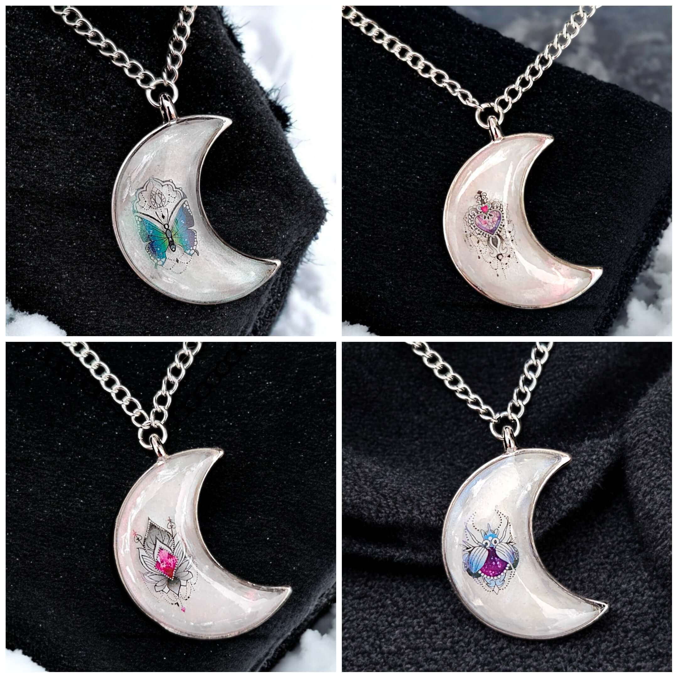 Lyana - Colliers - Acier et résine (Plusieurs créations uniques) - L'Atelier de Tabatha