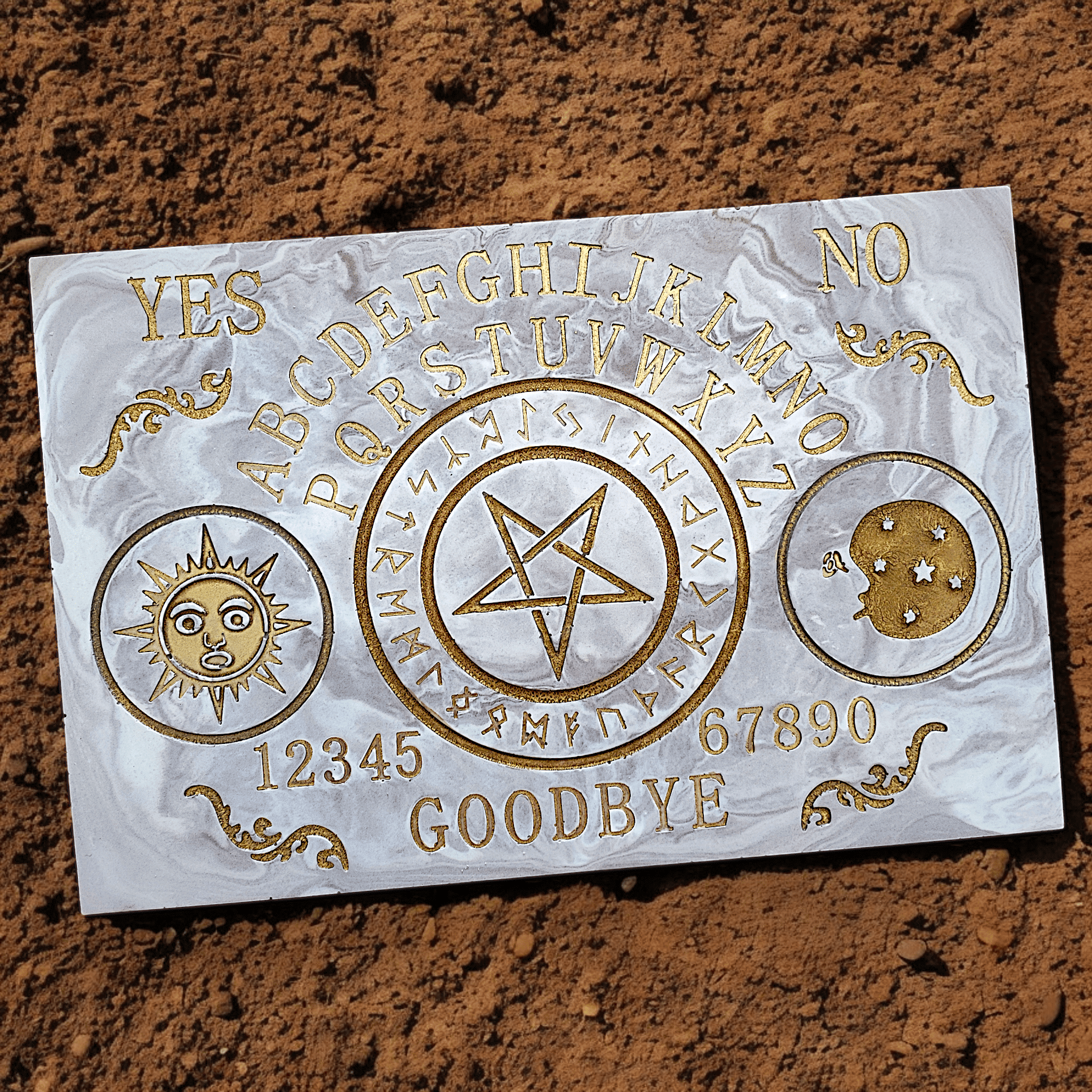 Ouija - Plateau grand format (fait main) - Création unique - L'Atelier de Tabatha