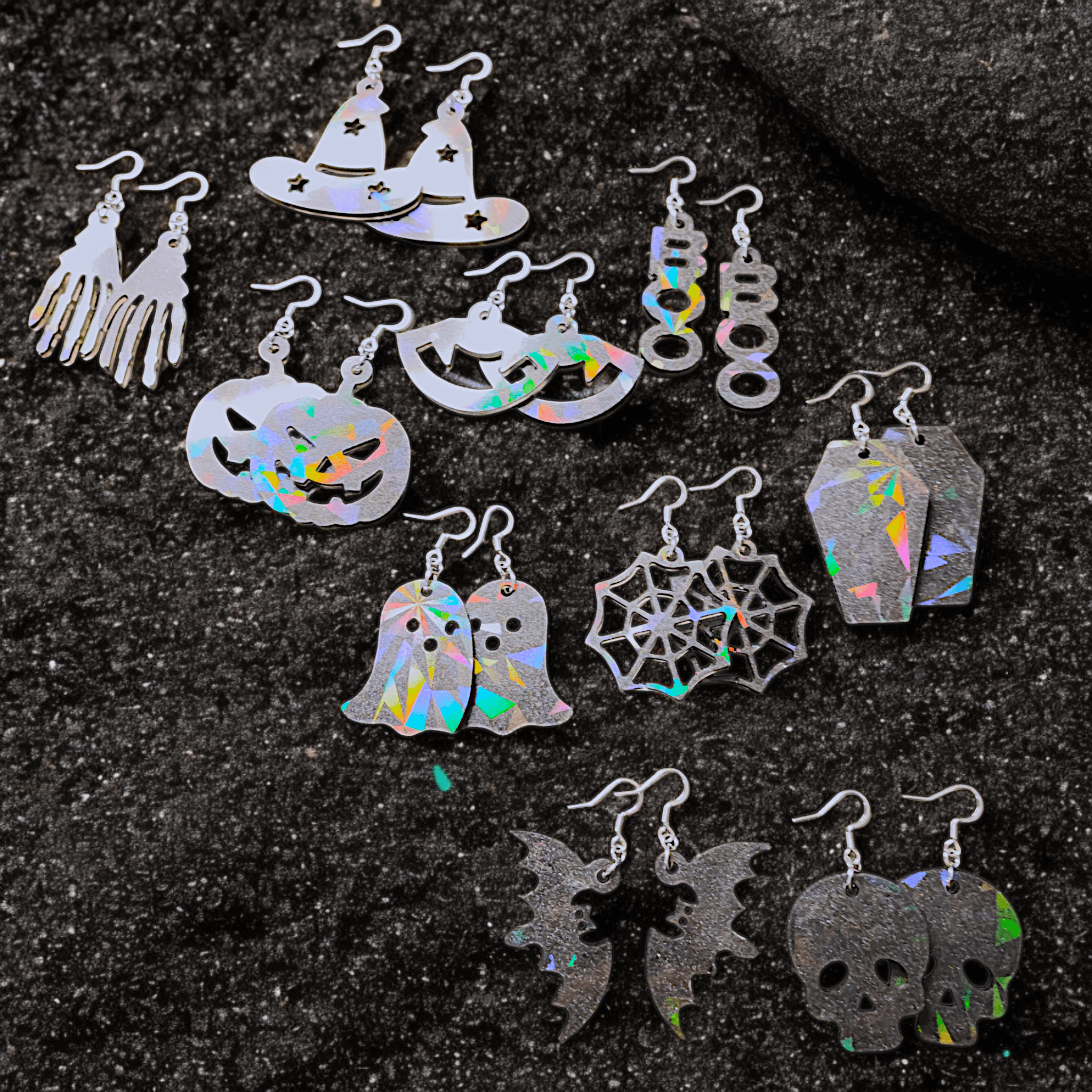 Maija - Boucles d'oreilles - Holographiques (Plusieurs modèles) - L'Atelier de Tabatha