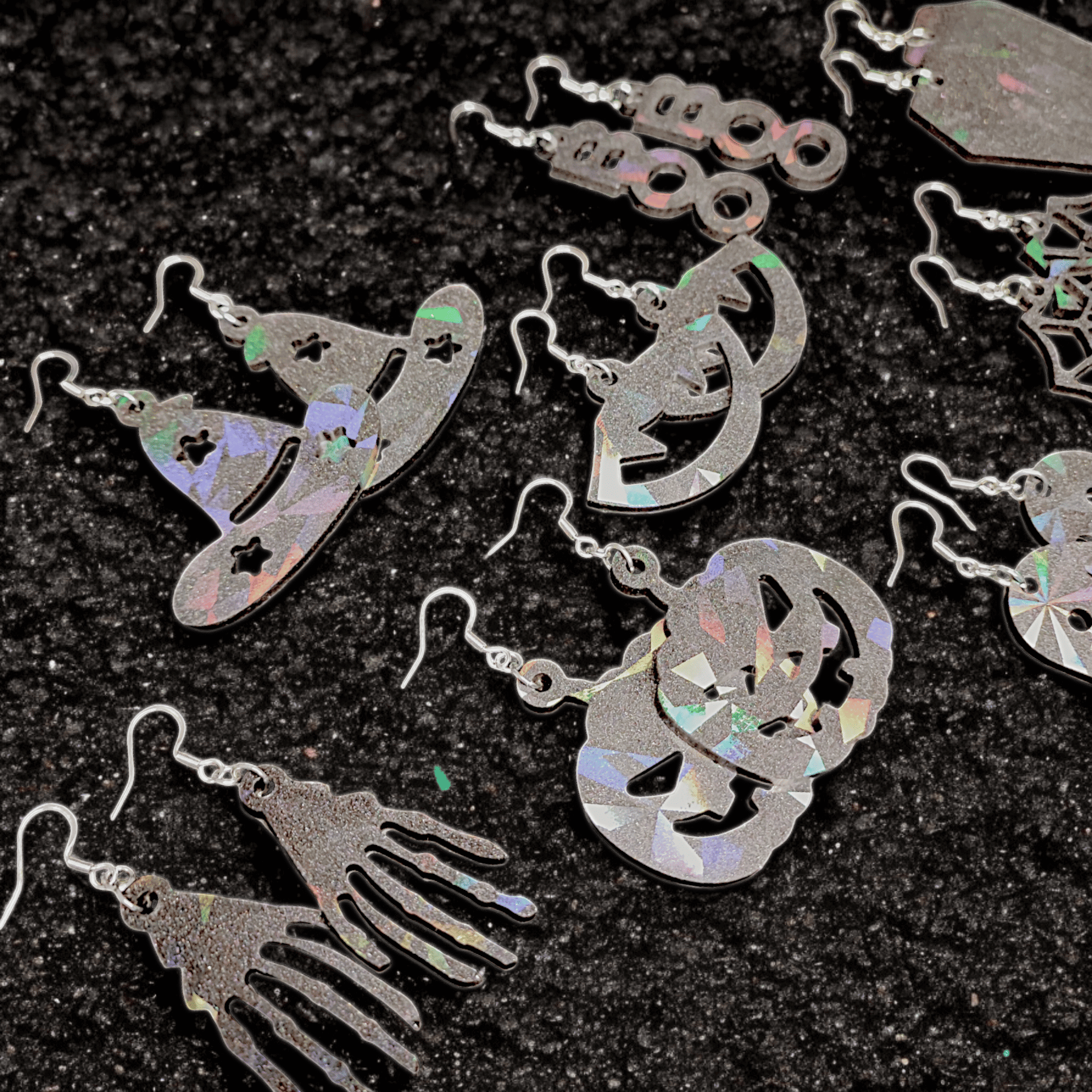 Maija - Boucles d'oreilles - Holographiques (Plusieurs modèles) - L'Atelier de Tabatha