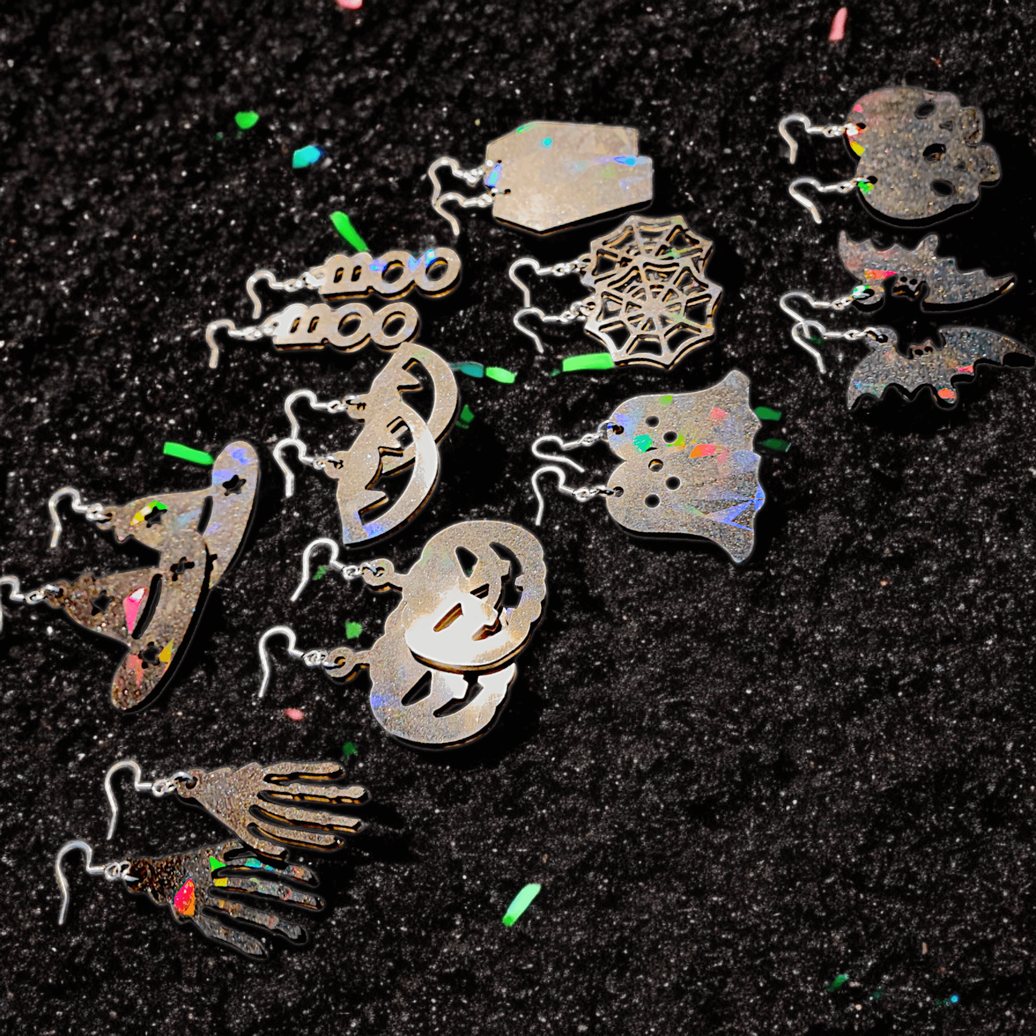 Maija - Boucles d'oreilles - Holographiques (Plusieurs modèles) - L'Atelier de Tabatha