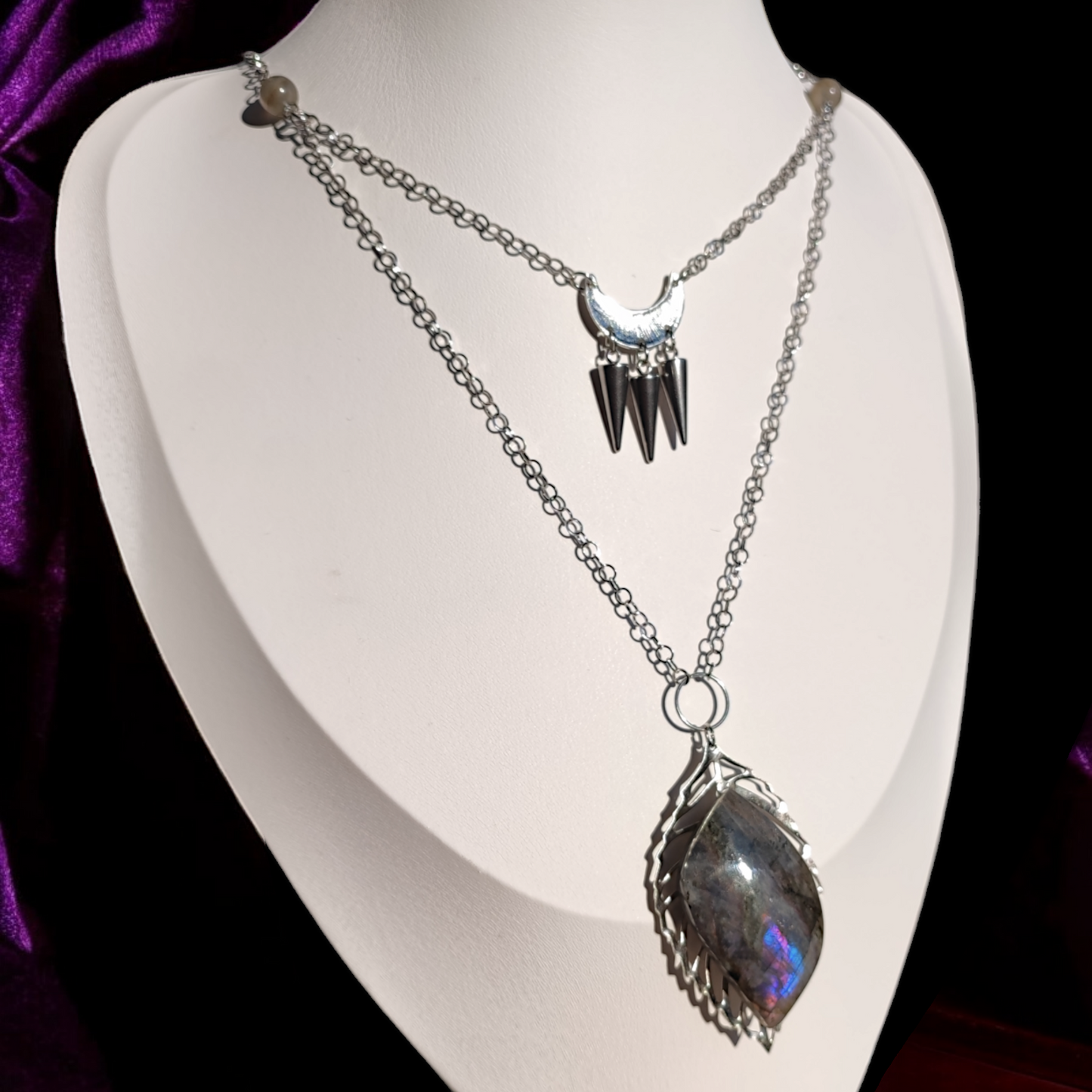 Ailiana - Collier - Labradorite violette - Création unique  Collier