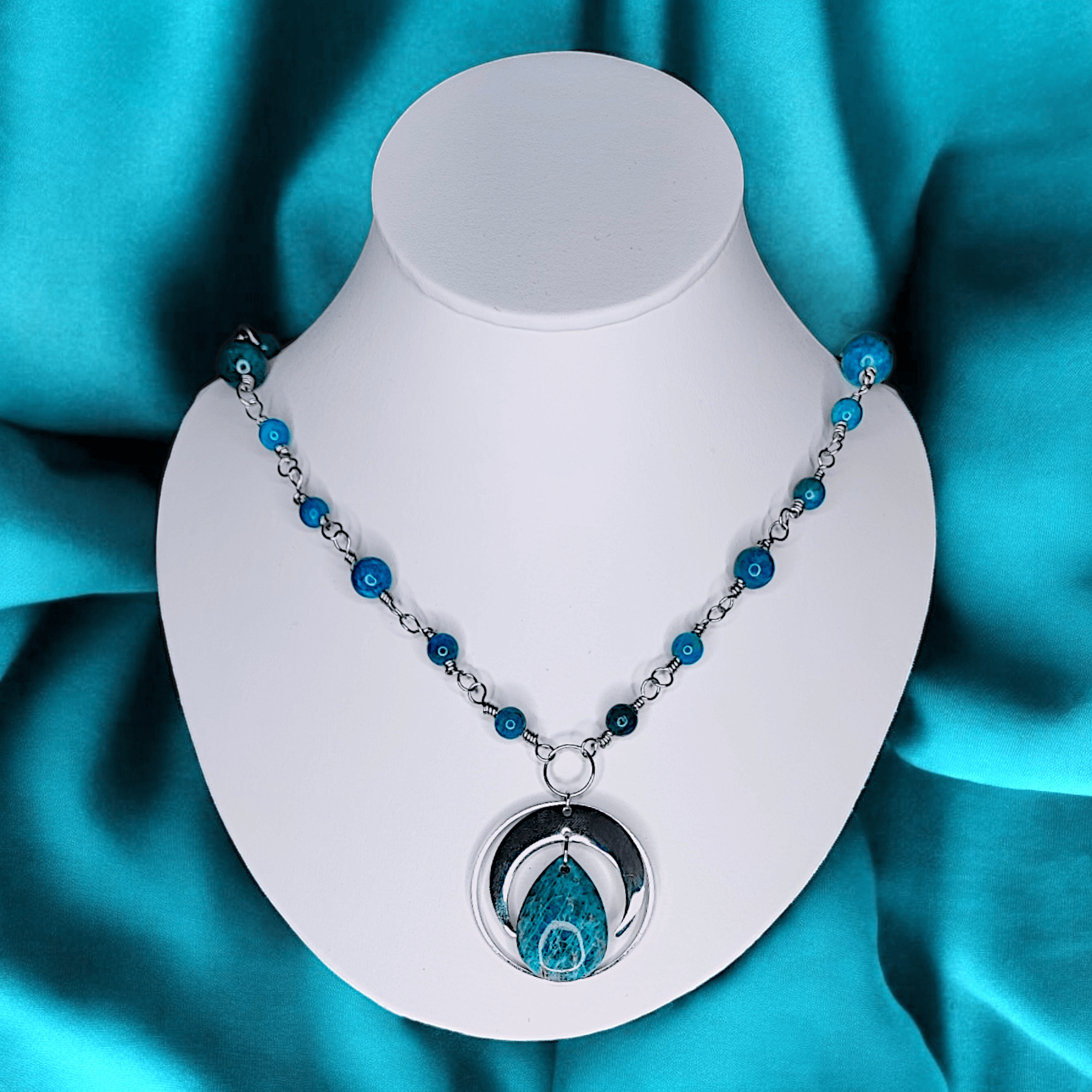 Azura - Collier - Apatite - 2 couleurs - L'Atelier de Tabatha