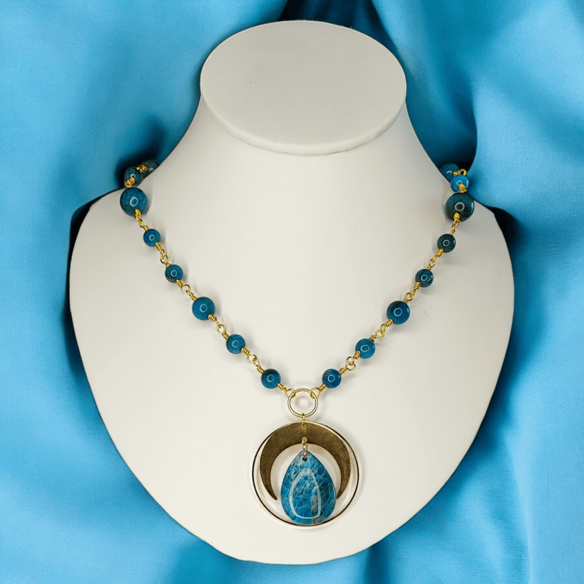 Azura - Collier - Apatite - 2 couleurs - L'Atelier de Tabatha