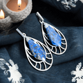 Elvira - Boucles d'oreilles en lapis lazuli (uniques) - L'Atelier de Tabatha