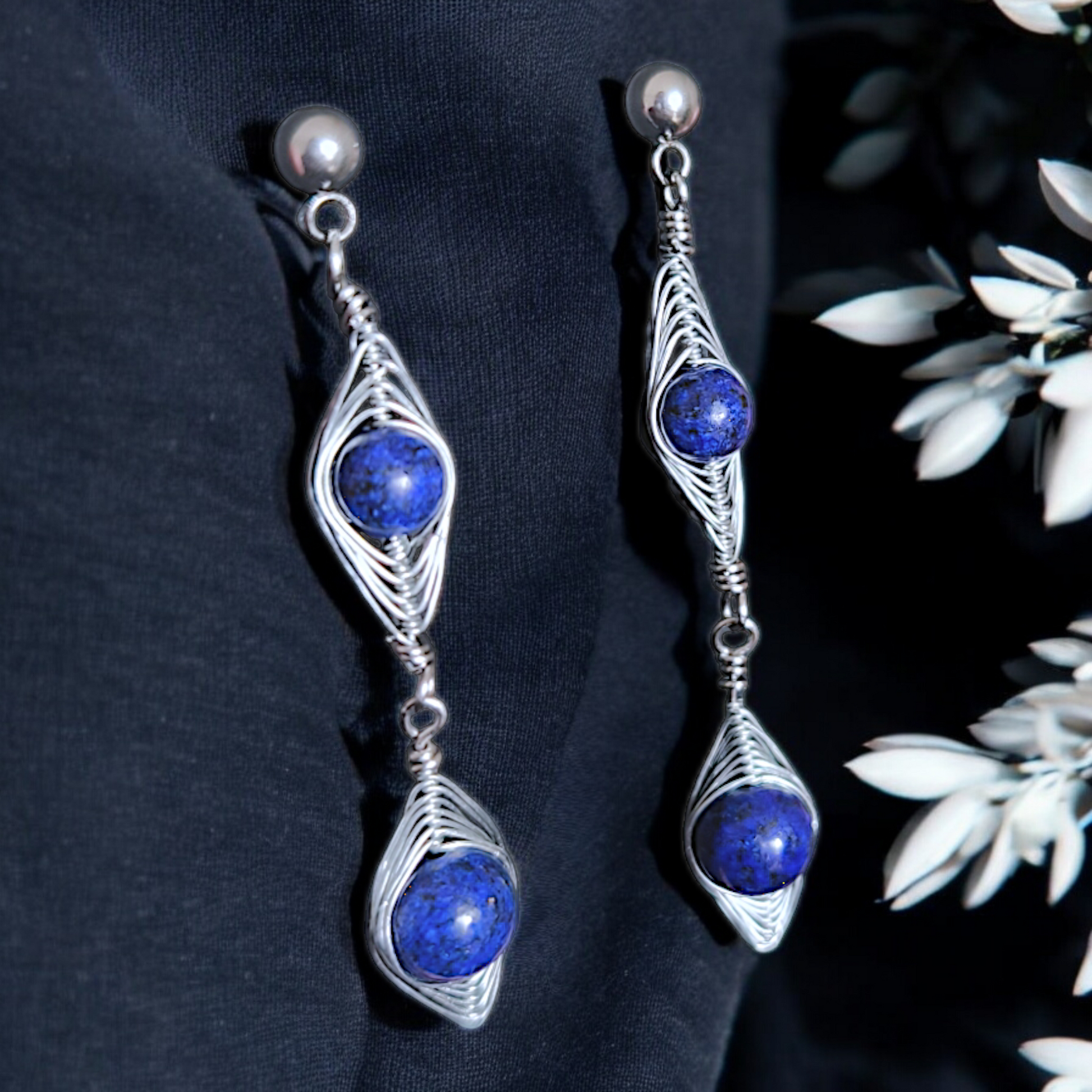 Alys - Boucles d'oreilles - Lapis lazuli - Création unique  Boucles d'oreilles