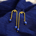 Eolia - Boucles d'oreilles en lapis lazuli (uniques) - L'Atelier de Tabatha