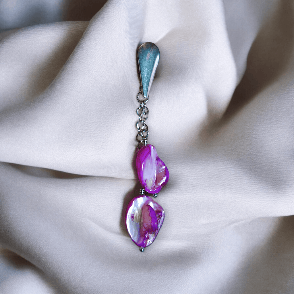 Amarisa - Parure en nacre teintée (unique) - L'Atelier de Tabatha