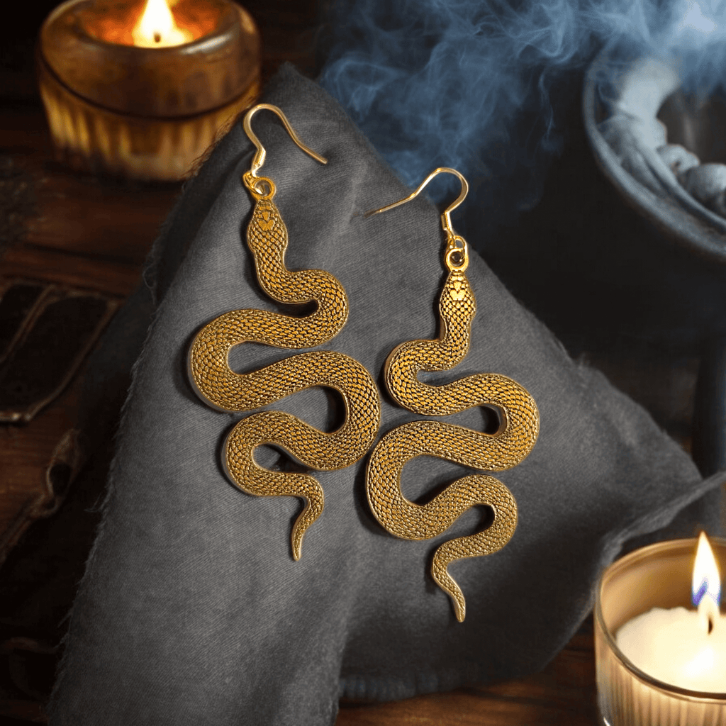Itza - Boucles d'oreilles serpent (9 couleurs) - L'Atelier de Tabatha