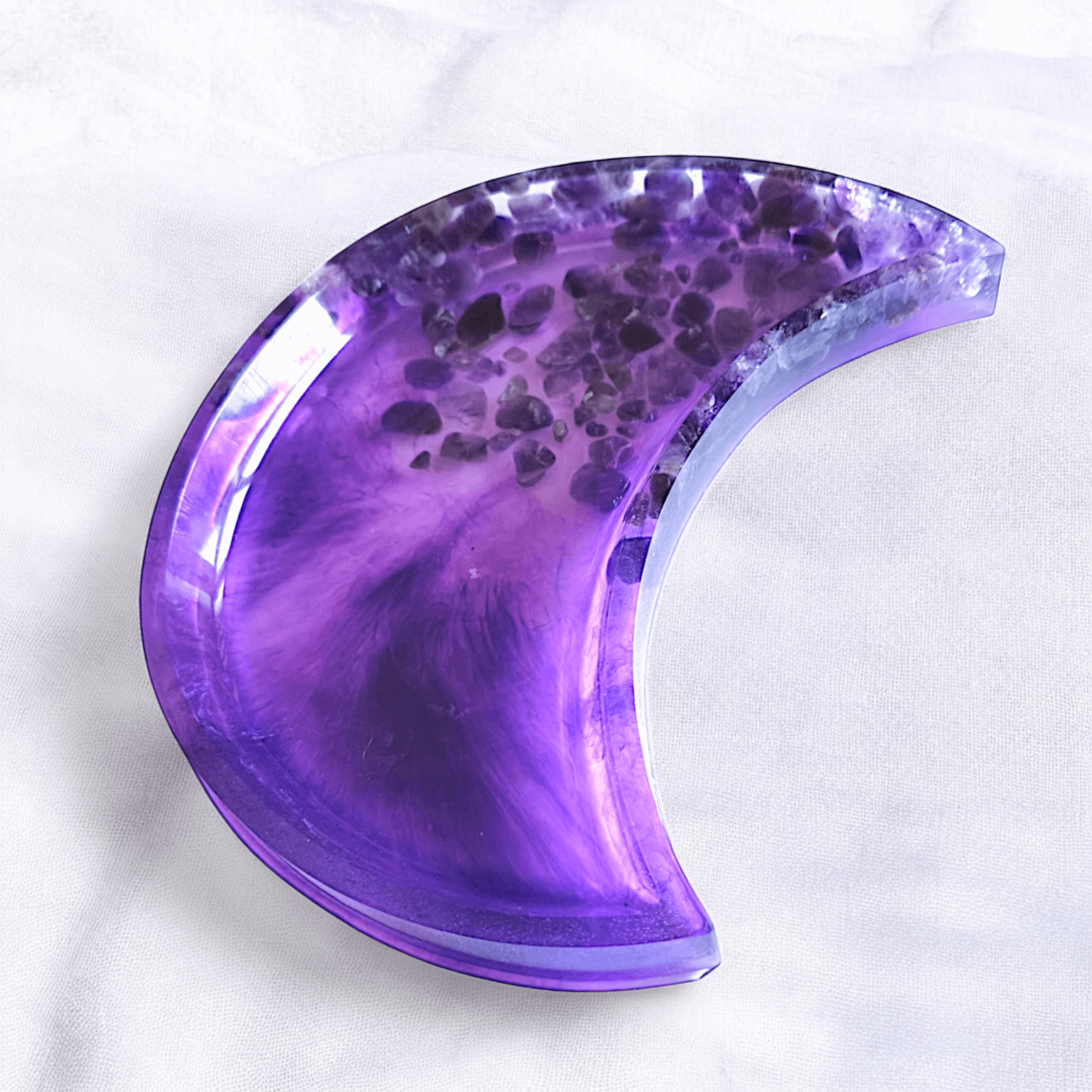 Rheita - Éveil Spirituel : Plateau lunaire en améthyste - L'Atelier de Tabatha