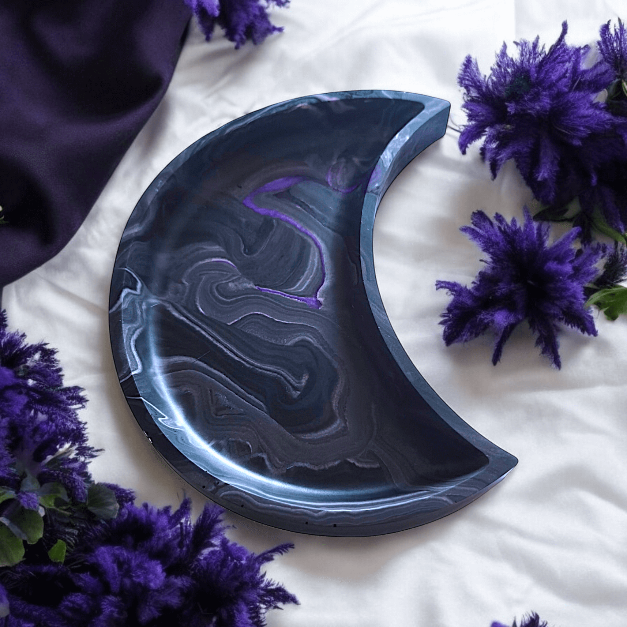 Rheita - Nuit Éthérée : Plateau lunaire marbré - L'Atelier de Tabatha