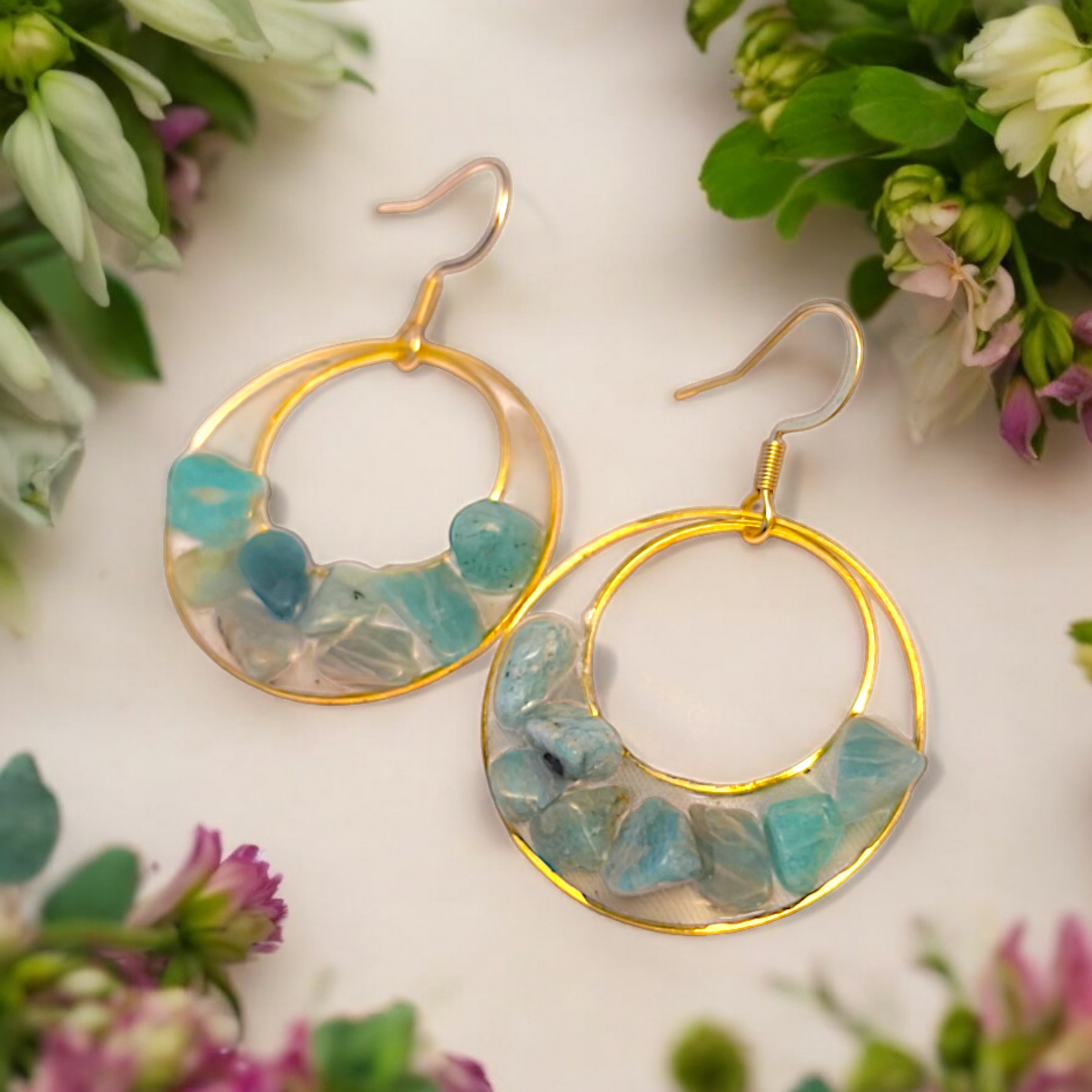 Esmée - Boucles d'oreilles - Amazonite