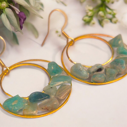 Esmée - Boucles d'oreilles - Amazonite