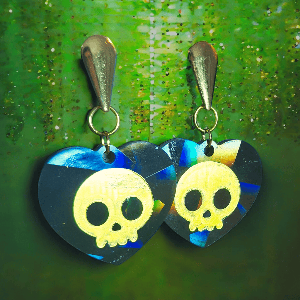 Mort-Coeur - Boucles d'oreilles coeur de pirate - L'Atelier de Tabatha
