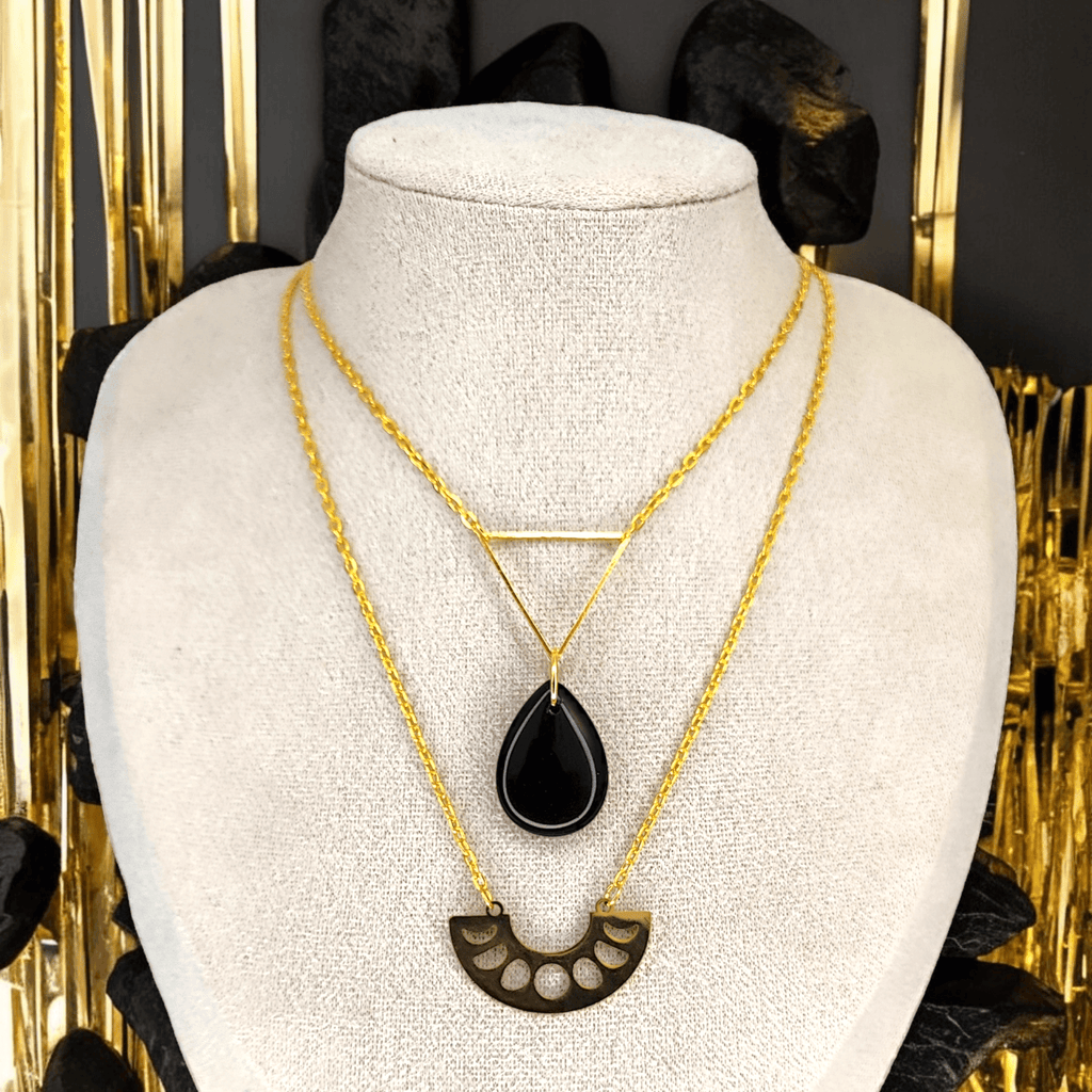 Tezca - Collier - Obsidienne - Création unique - L'Atelier de Tabatha