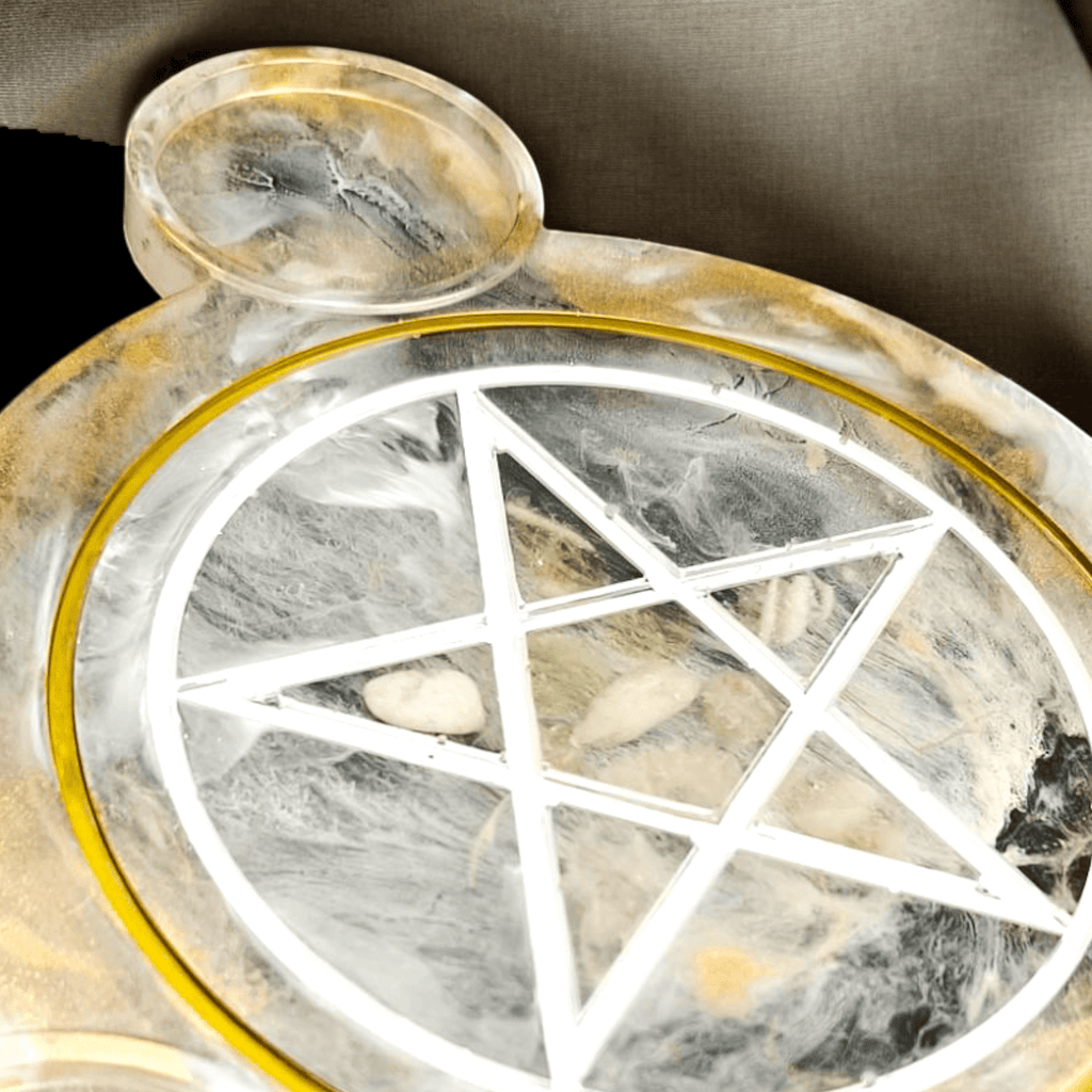 Yzalys | Citrina - Plateau énergétique incrusté de citrine - L'Atelier de Tabatha